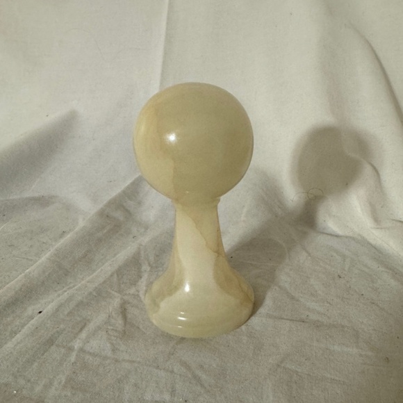 Unbranded Vintage White Onyx Marble Table Desktop Clock - Picture 3 of 8